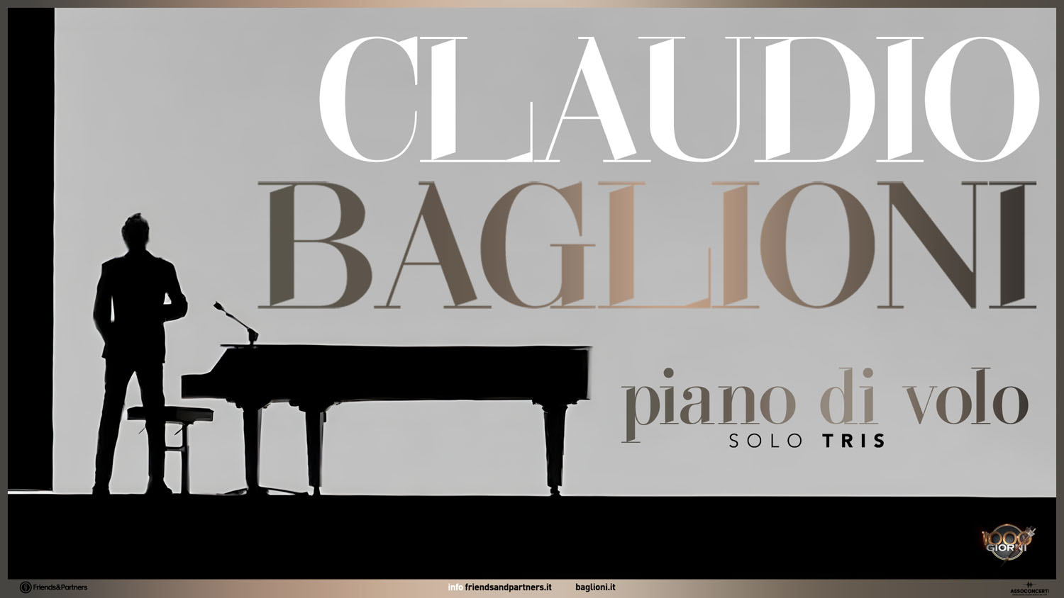Claudio Baglioni - concerto Piano di volo solo tris - Teatro degli Arcimboldi Milano - Stagione 2024/2025